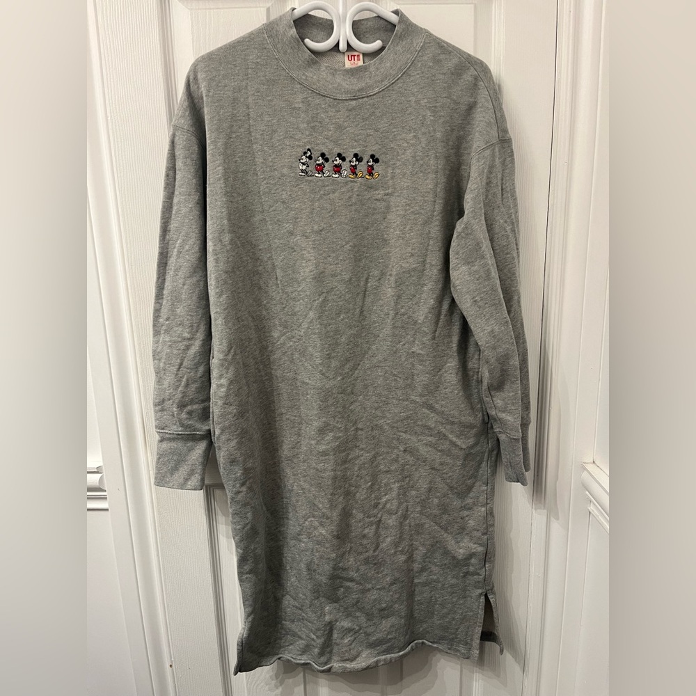 Uniqlo Disney Grey Top Dress with Mickey Mouse - Picture 3 of 13